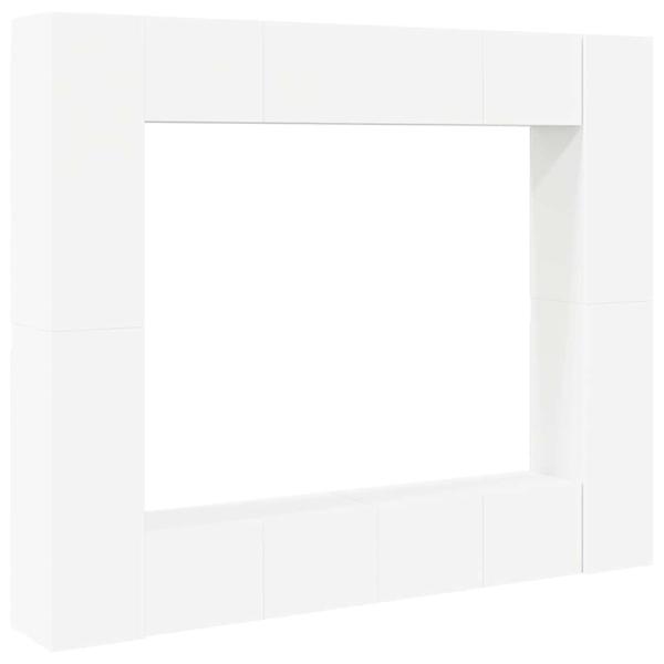 8-tlg. TV-Schrank-Set Weiß Holzwerkstoff