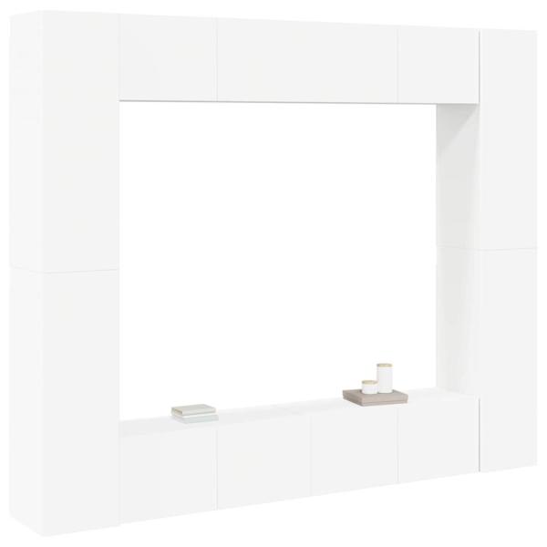 8-tlg. TV-Schrank-Set Weiß Holzwerkstoff