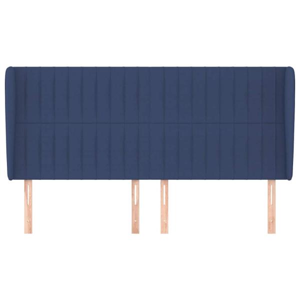 Kopfteil mit Ohren Blau 183x23x118/128 cm Stoff