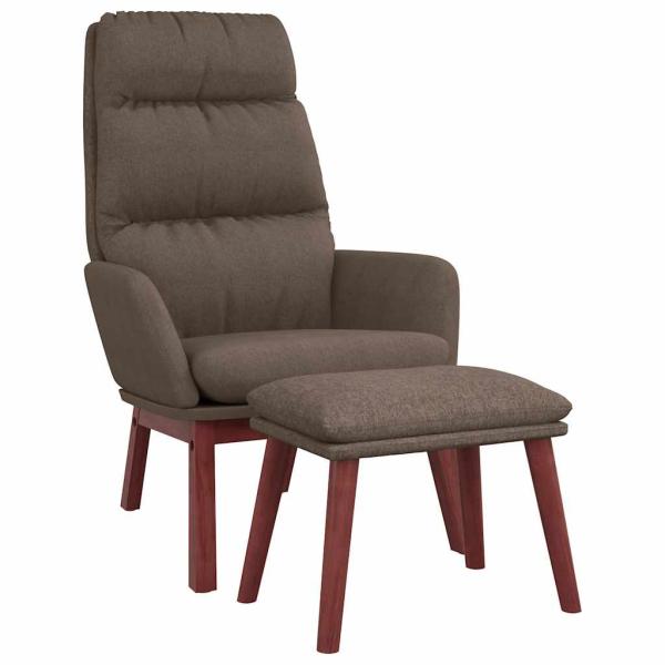 Relaxsessel mit Hocker Taupe Stoff