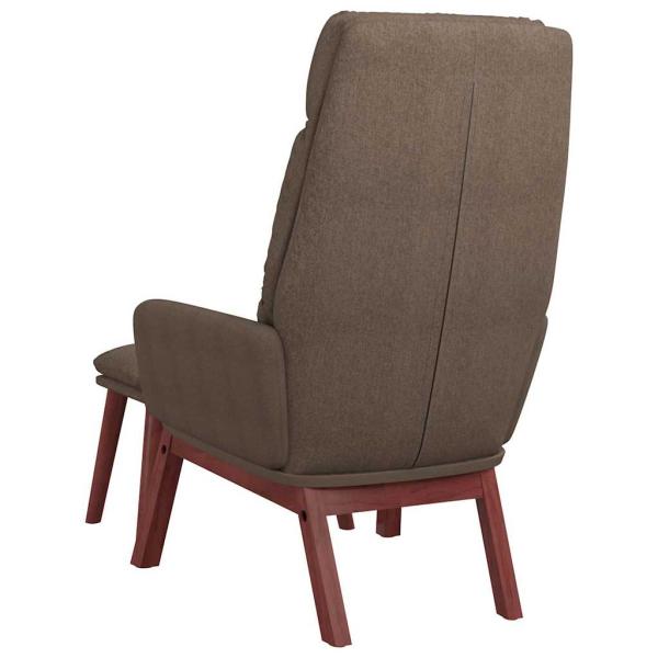 Relaxsessel mit Hocker Taupe Stoff