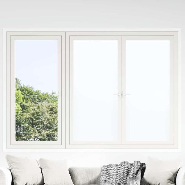 ARDEBO.de - Fensterfolien 3 Stk. Statisch Matt Weiß PVC