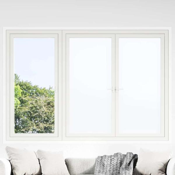 ARDEBO.de - Fensterfolien 3 Stk. Statisch Matt Weiß PVC