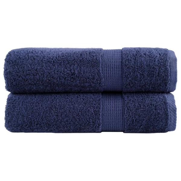 Premium Badetücher SOLUND 2 Stk. Marineblau 100x150 cm 600 g/m²