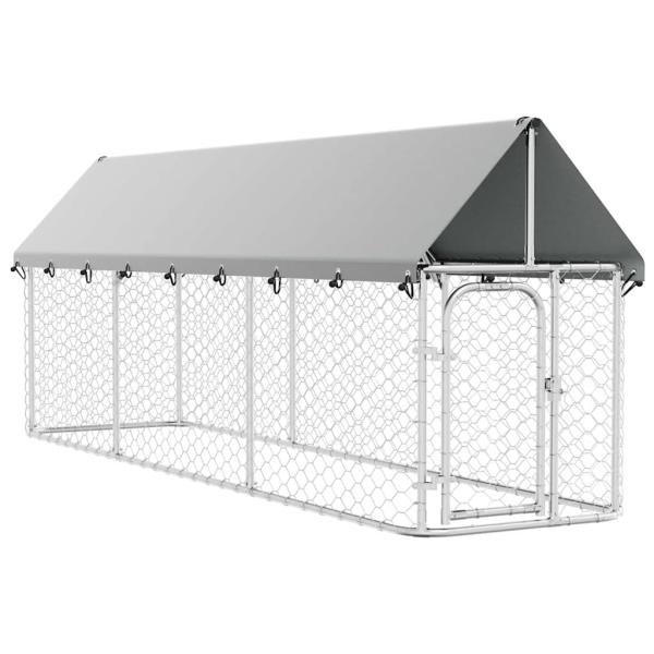 Outdoor-Hundezwinger mit Dach 400x100x150 cm