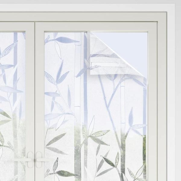 Fensterfolien 4 Stk. Matt Bambus-Muster PVC