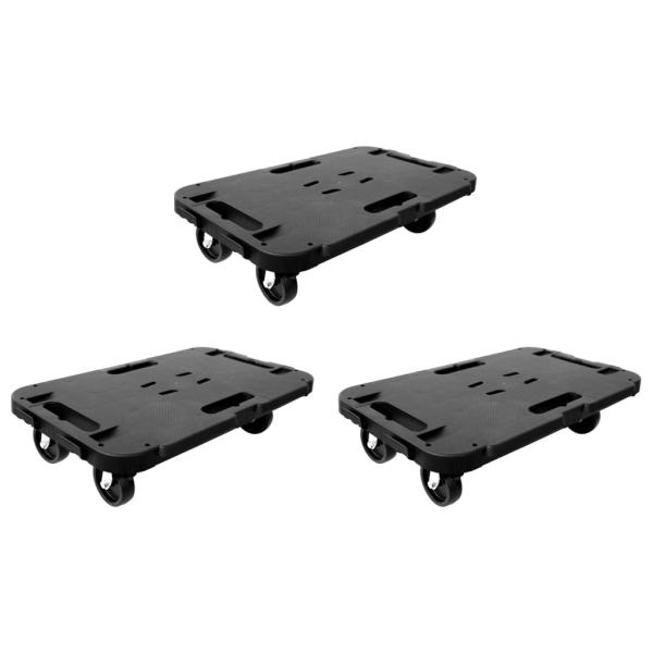 ARDEBO.de - Transportroller 3 Stk. Schwarz Polypropylen 300 kg