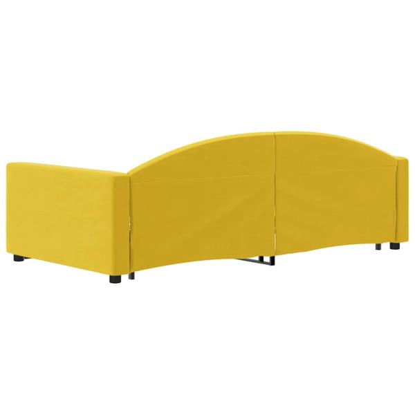 Tagesbett Ausziehbar Gelb 100x200 cm Samt