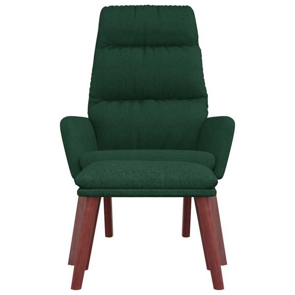 Relaxsessel mit Hocker Dunkelgrün Stoff