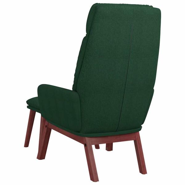 Relaxsessel mit Hocker Dunkelgrün Stoff