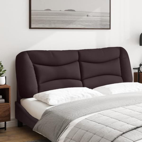 Kopfteil-Kissen "Hvar" Dunkelbraun 160 cm Stoff