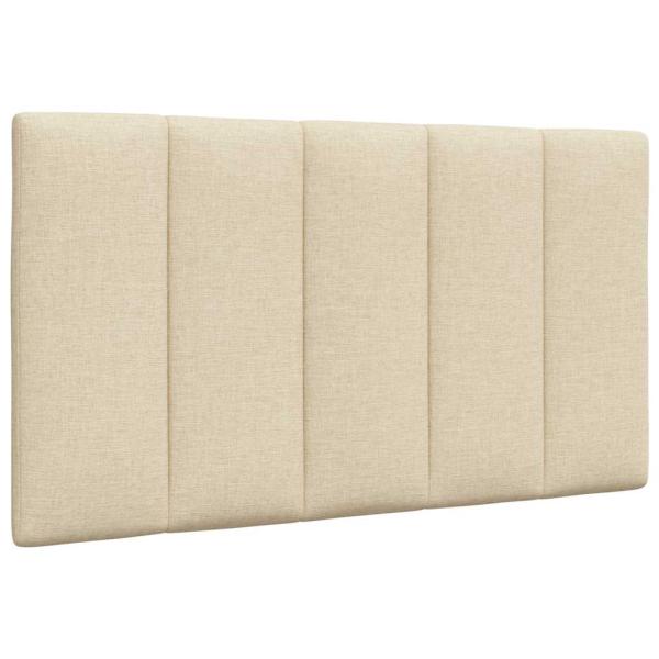Bett mit Matratze "Hanko" Creme 90x190 cm Stoff