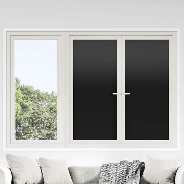 ARDEBO.de - Fensterfolien 5 Stk. Statisch Matt Schwarz PVC