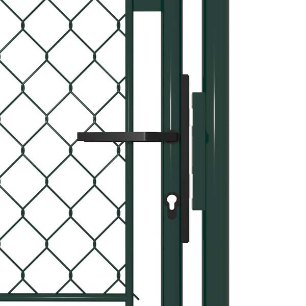 Gartentor aus Stahl 100 x 200 cm Grün