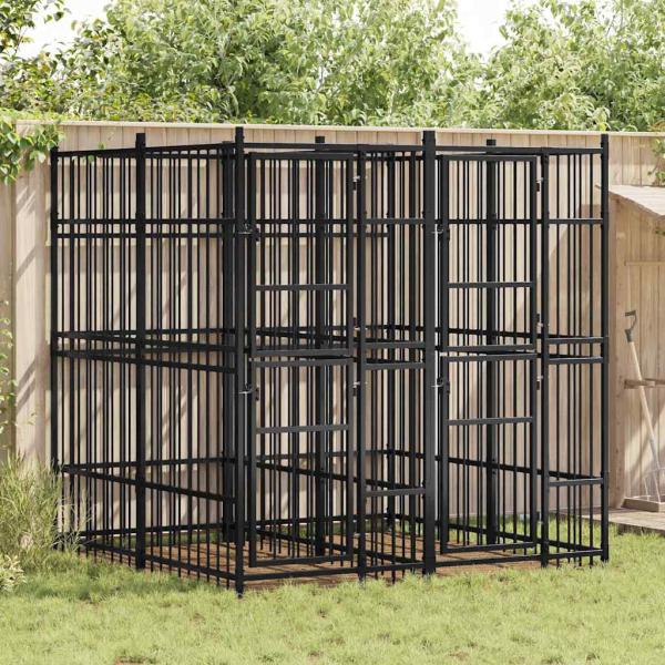 ARDEBO.de - Outdoor-Hundezwinger Stahl 3,69 m²