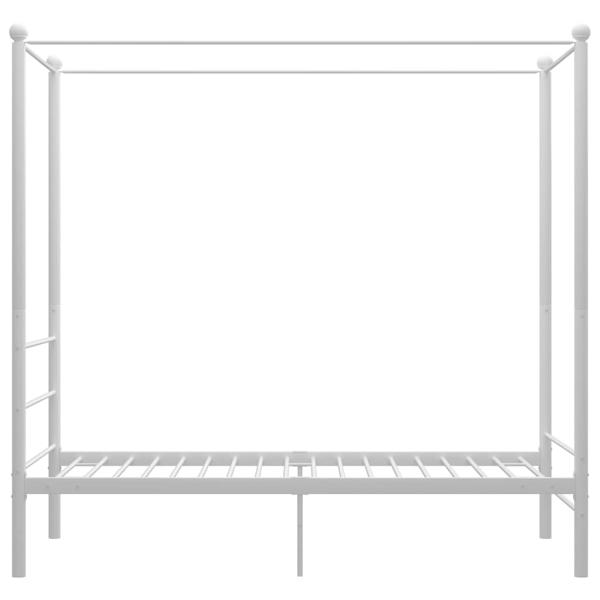 Himmelbett Weiß Metall 90x200 cm