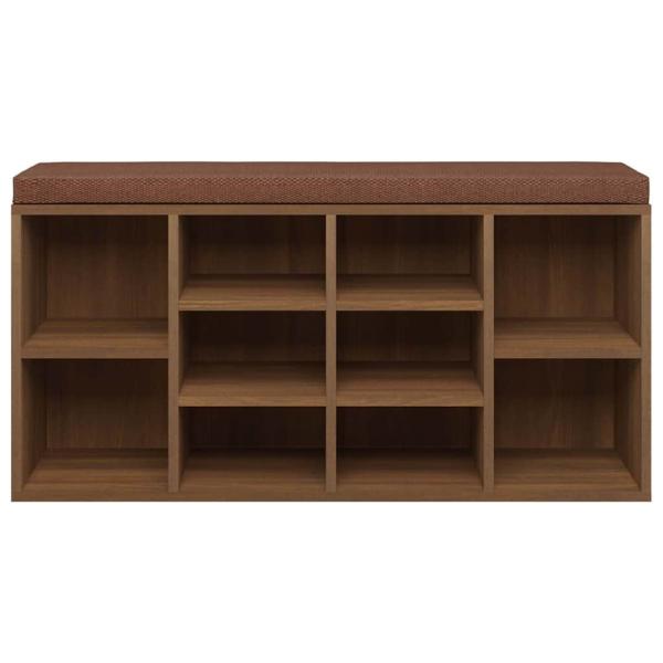 Schuhbank Braun Eichen-Optik 103x30x48 cm Holzwerkstoff