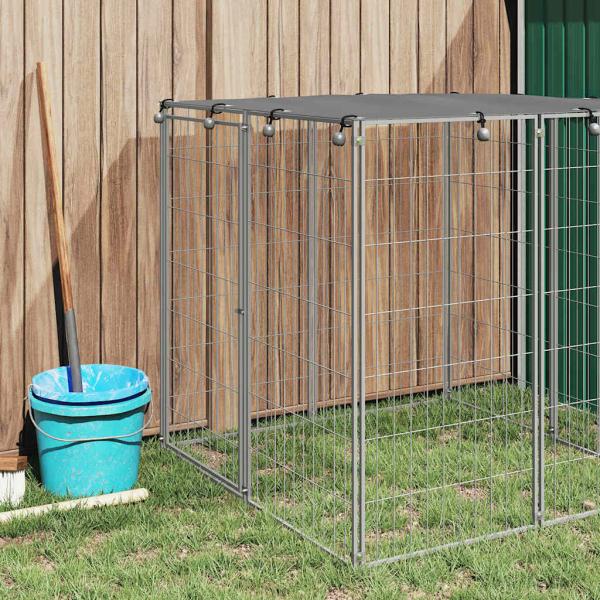 Hundezwinger Silbern 110x110x110 cm Stahl
