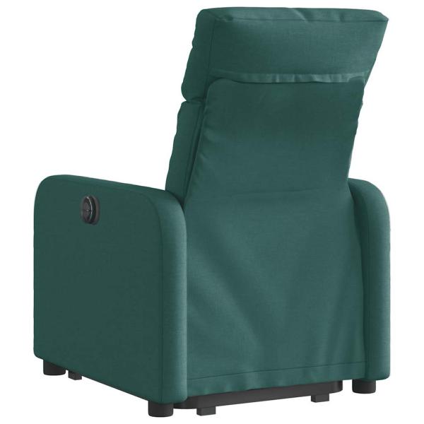 Relaxsessel mit Aufstehhilfe Dunkelgr?n Stoff