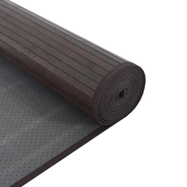 Teppich Rechteckig Dunkelbraun 60x100 cm Bambus