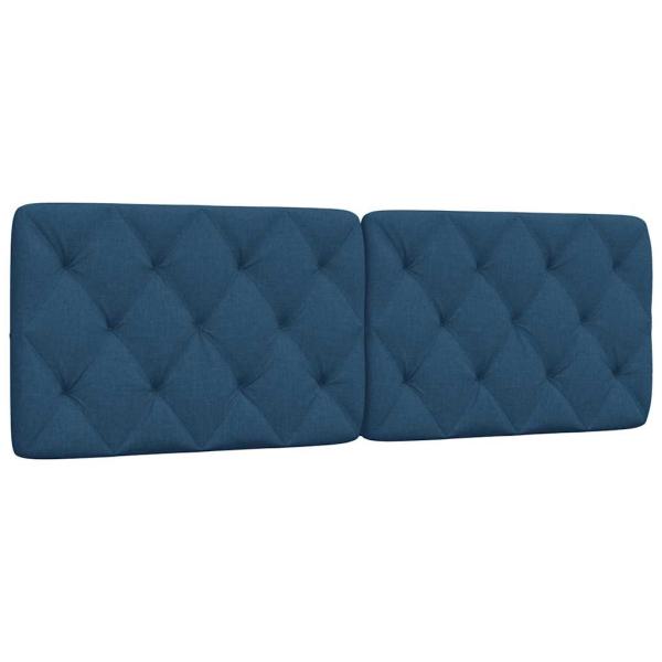 Kopfteil-Kissen Blau 160 cm Stoff
