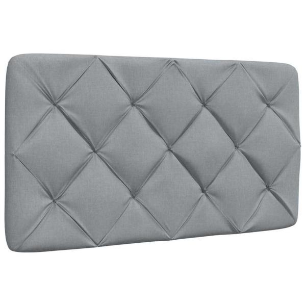 Bett mit Matratze Hellgrau 80x200 cm Stoff