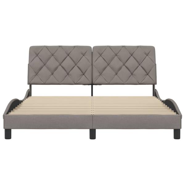 Bettgestell ohne Matratze Taupe 160x200 cm Stoff