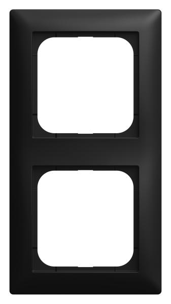 ARDEBO.de - Abdeckrahmen 2-fach balance SI 1722-915 matt schwarz