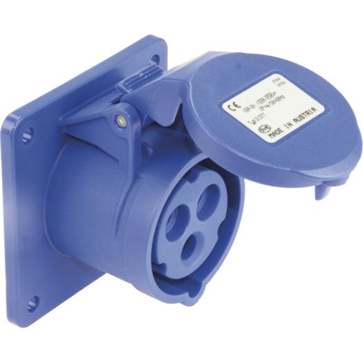 ARDEBO.de - CEE-Anbaudose IP44, 3-polig, 230 V, 6 h, gerade 16 A 75 x 75 mm SiRoX
