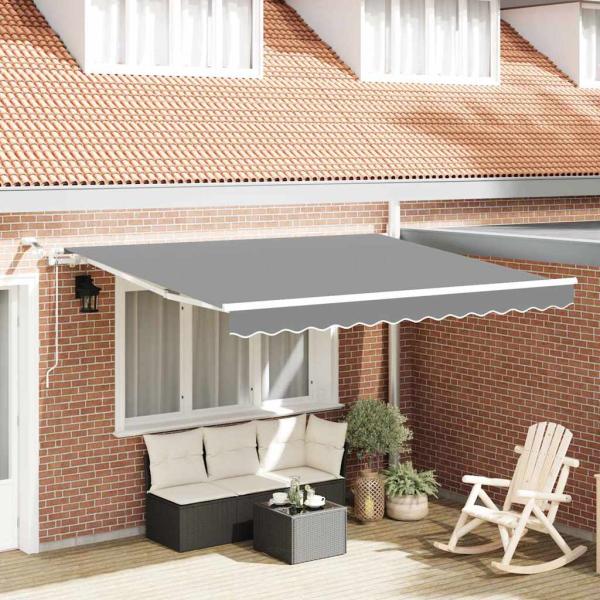 ARDEBO.de - Markisenrahmen Weiß 3 x 2,5 m Aluminium