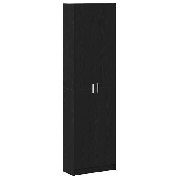 Kleiderschrank Schwarz Eichen-Optik 55 x 25 x 189 cm