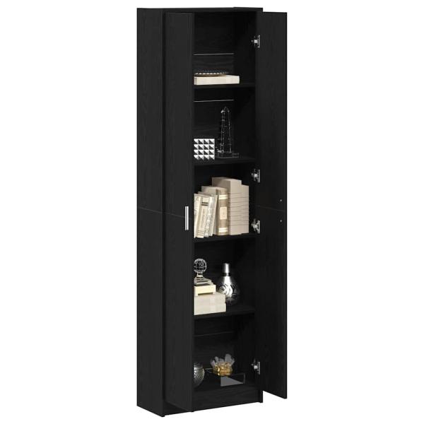 Kleiderschrank Schwarz Eichen-Optik 55 x 25 x 189 cm