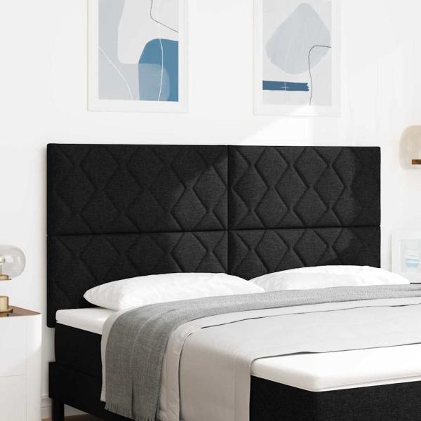 ARDEBO.de - LED Kopfteil Schwarz 180 cm Stoff