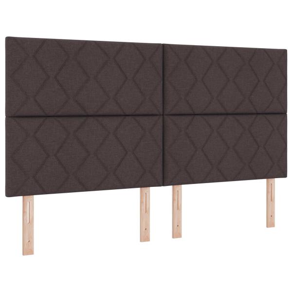 LED Kopfteil Braun 180 cm Stoff