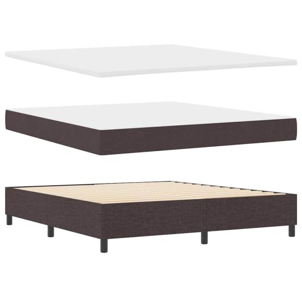 Boxspringbett mit Kopfteil Dunkelbraun 180 x 200 cm Stoff