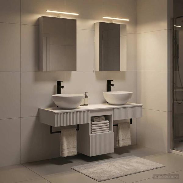 Badezimmerschrank-Set 5 stk. Weiß Holzwerkstoff