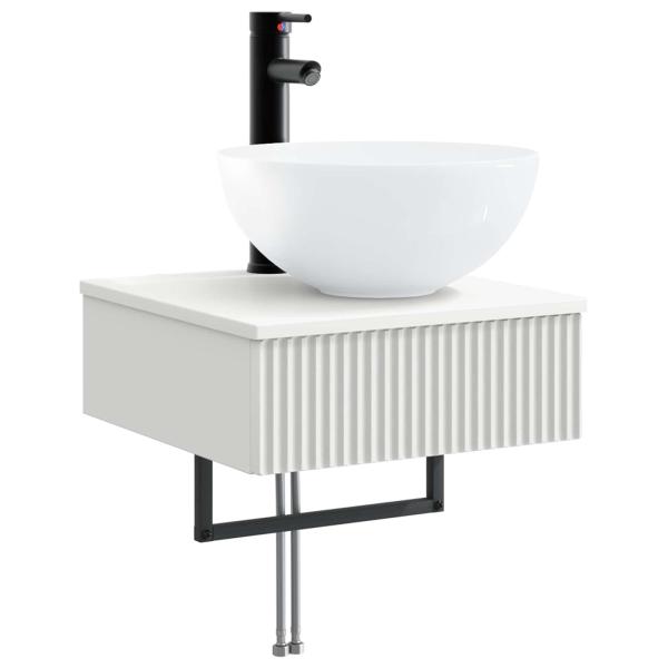 Badezimmerschrank-Set 5 stk. Weiß Holzwerkstoff