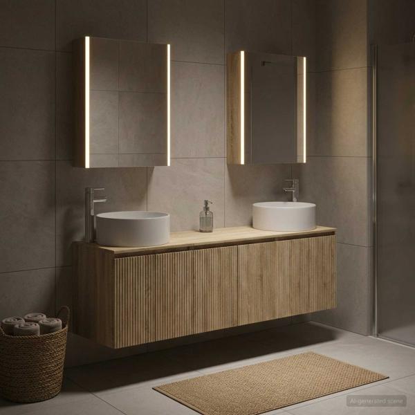 Badezimmerschrank-Set 5 stk. Sonoma-Eiche Holzwerkstoff