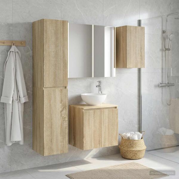 ARDEBO.de - Badezimmerschrank-Set 5 stk. Sonoma-Eiche Holzwerkstoff