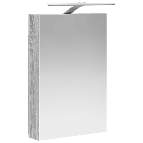 Badezimmerschrank-Set 5 stk. Grau Sonoma Holzwerkstoff
