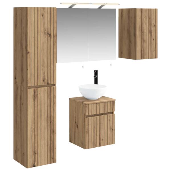 Badezimmerschrank-Set 5 stk. Artisan-Eiche Holzwerkstoff