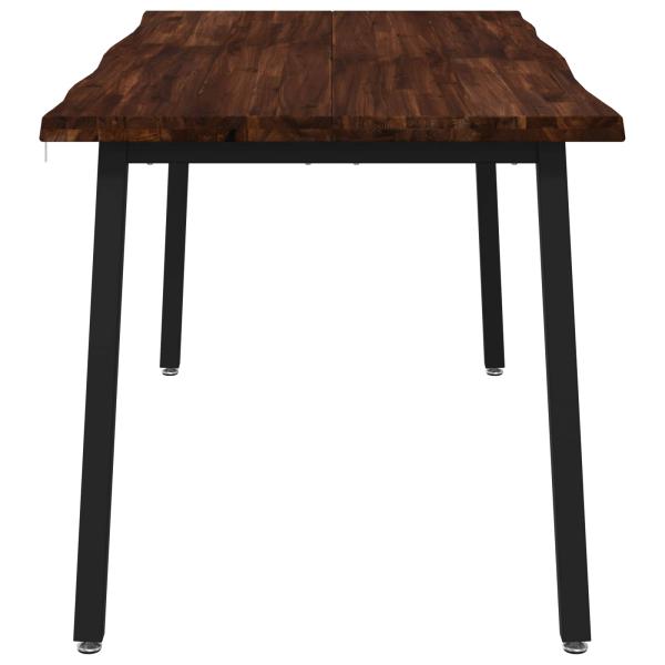 Live Edge Esstisch 160 x 80 x 75 cm Massivholz Akazie