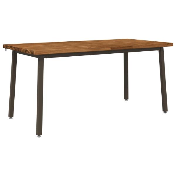 Live Edge Esstisch 160 x 90 x 75 cm Massivholz Akazie Natur
