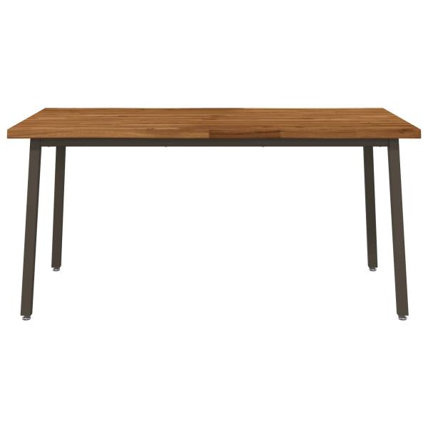 Live Edge Esstisch 160 x 90 x 75 cm Massivholz Akazie Natur