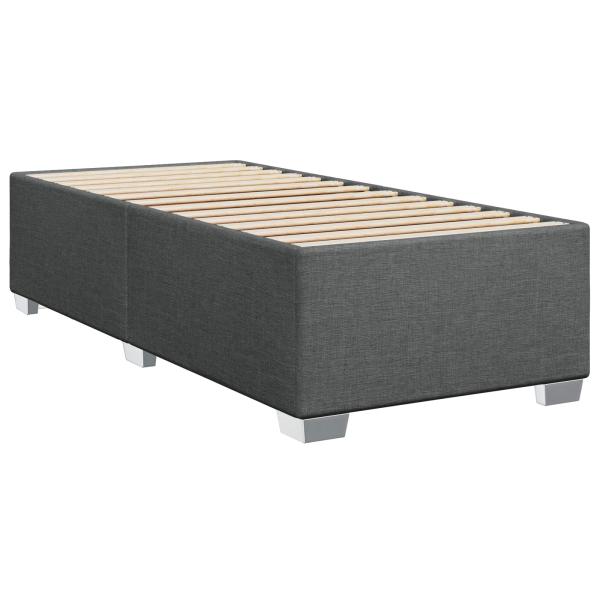 Boxspringbett mit Matratze Dunkelgrau 90 x 190 cm Stoff