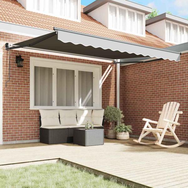 Ausziehbarer Sonnenschirmrahmen Anthrazit 350 x 250 cm