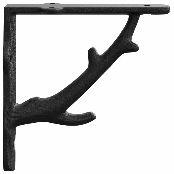 Wandregalhalterungen 12 stk. Schwarz 14 x 14 x 4 cm Stahl