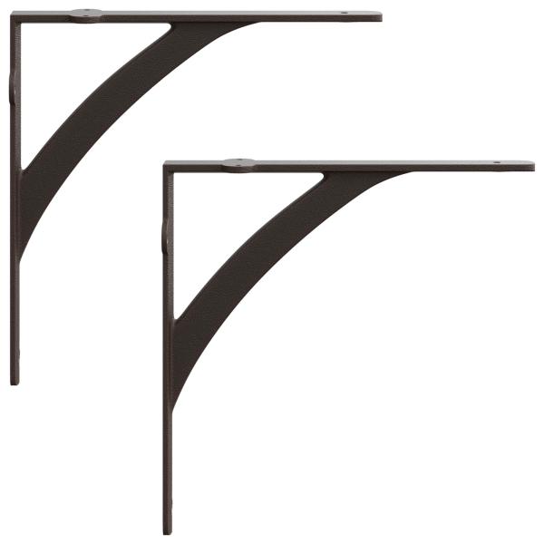 Wandregalhalterungen 2 stk. Antikbraun 14,5 x 14,5 x 3,5 cm