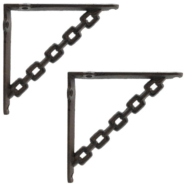 Wandregalhalterungen 2 stk. Antikbraun 21 x 21 x 3.5 cm Stahl