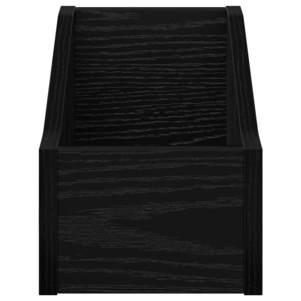 LP Plattenbox 2 stk. Schwarz Eichen-Optik 18 x 32 x 18 cm